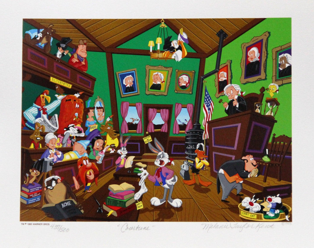 Looney Tunes, Courtune Screenprint | Melanie Taylor Kent,{{product.type}}