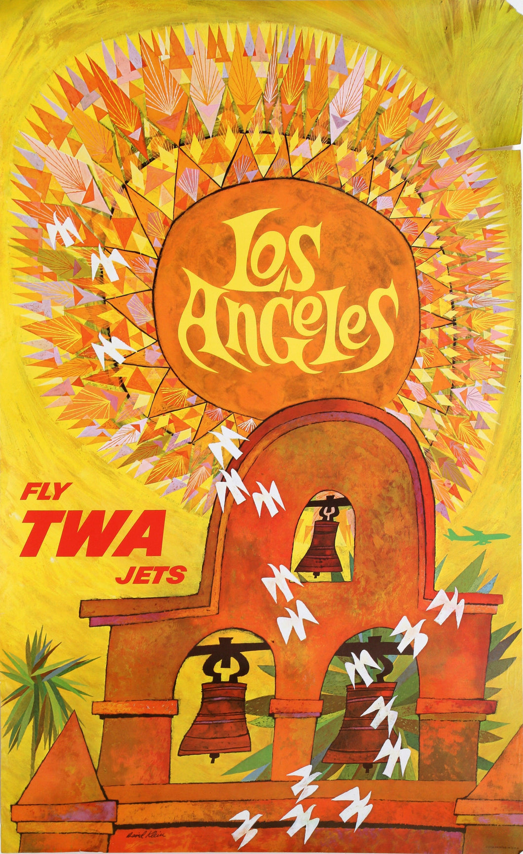 Los Angeles - Fly TWA Jets Poster | David Klein,{{product.type}}