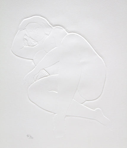 Lounging Nude Etching | Unknown Artist,{{product.type}}