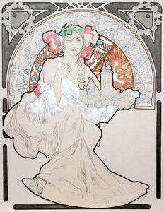 Lovely Protector Poster | Alphonse Mucha,{{product.type}}