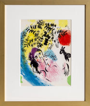 Lovers with Red Sun Lithograph | Marc Chagall,{{product.type}}