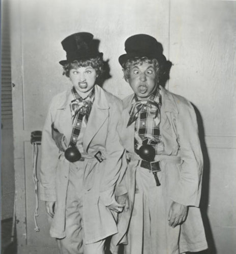 Lucille Ball and Harpo Marx Black and White | Unknown Artist,{{product.type}}