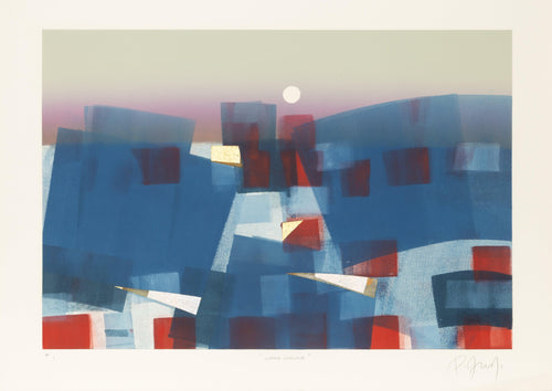 Lunar Skyline Screenprint | Unknown Artist,{{product.type}}