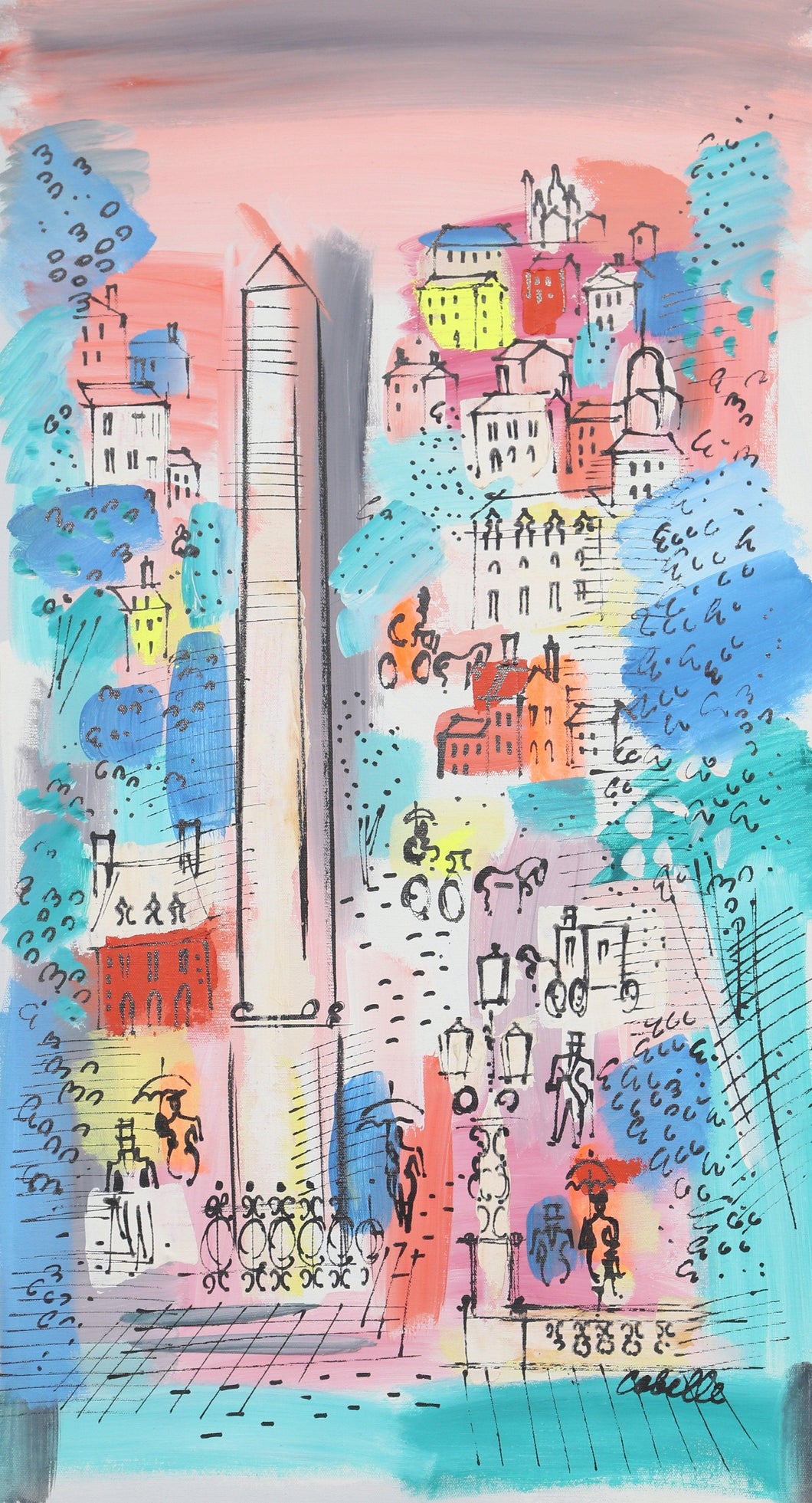 Luxor Obelisk in Paris Cityscape 1 Acrylic | Charles Cobelle,{{product.type}}