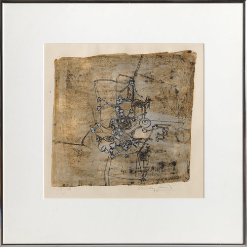 Machine sur Marron Screenprint | Christian Jaccard,{{product.type}}