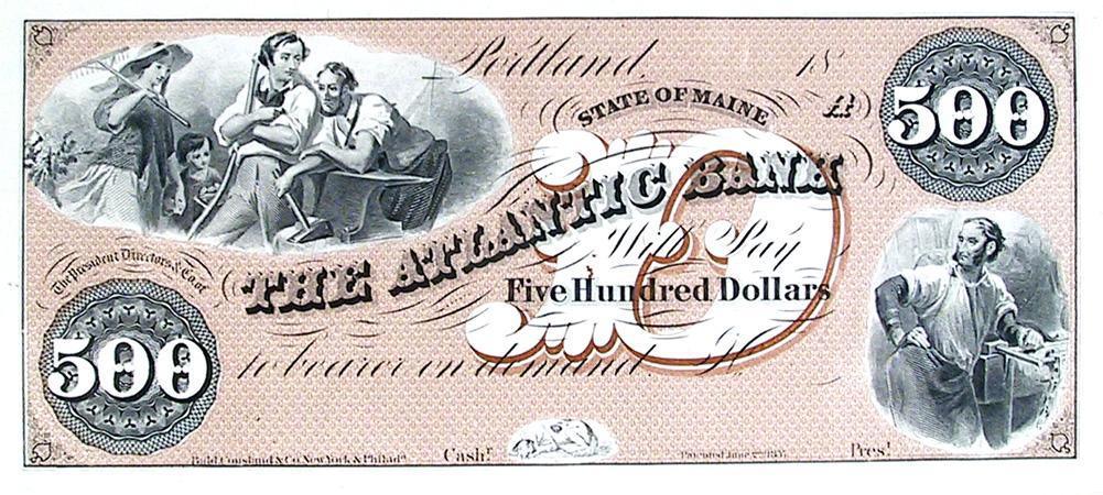 Maine - 500 Dollars Currency | American Bank Note Commemoratives,{{product.type}}