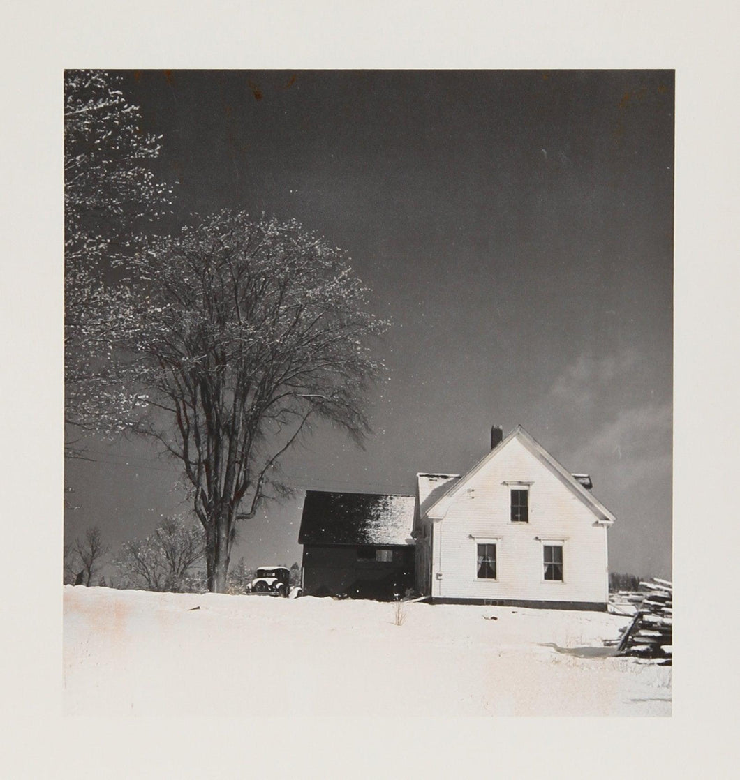 Maine 6 - House in Snow Black and White | Kosti Ruohomaa,{{product.type}}
