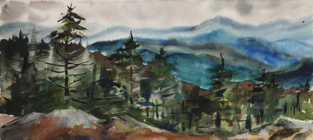 Maine Landscape (30) Watercolor | Eve Nethercott,{{product.type}}