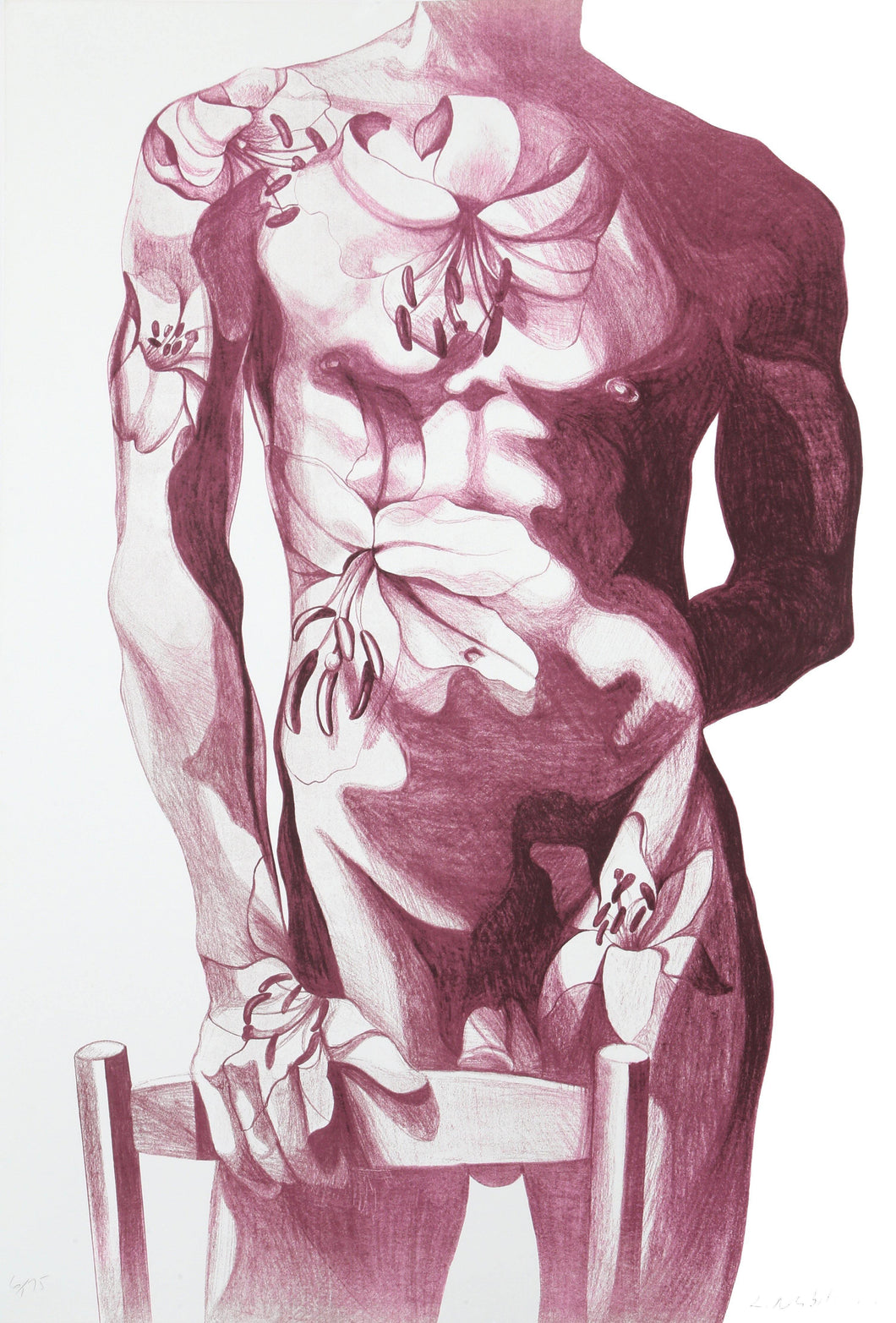 Male Nude 5 Lithograph | Lowell Blair Nesbitt,{{product.type}}