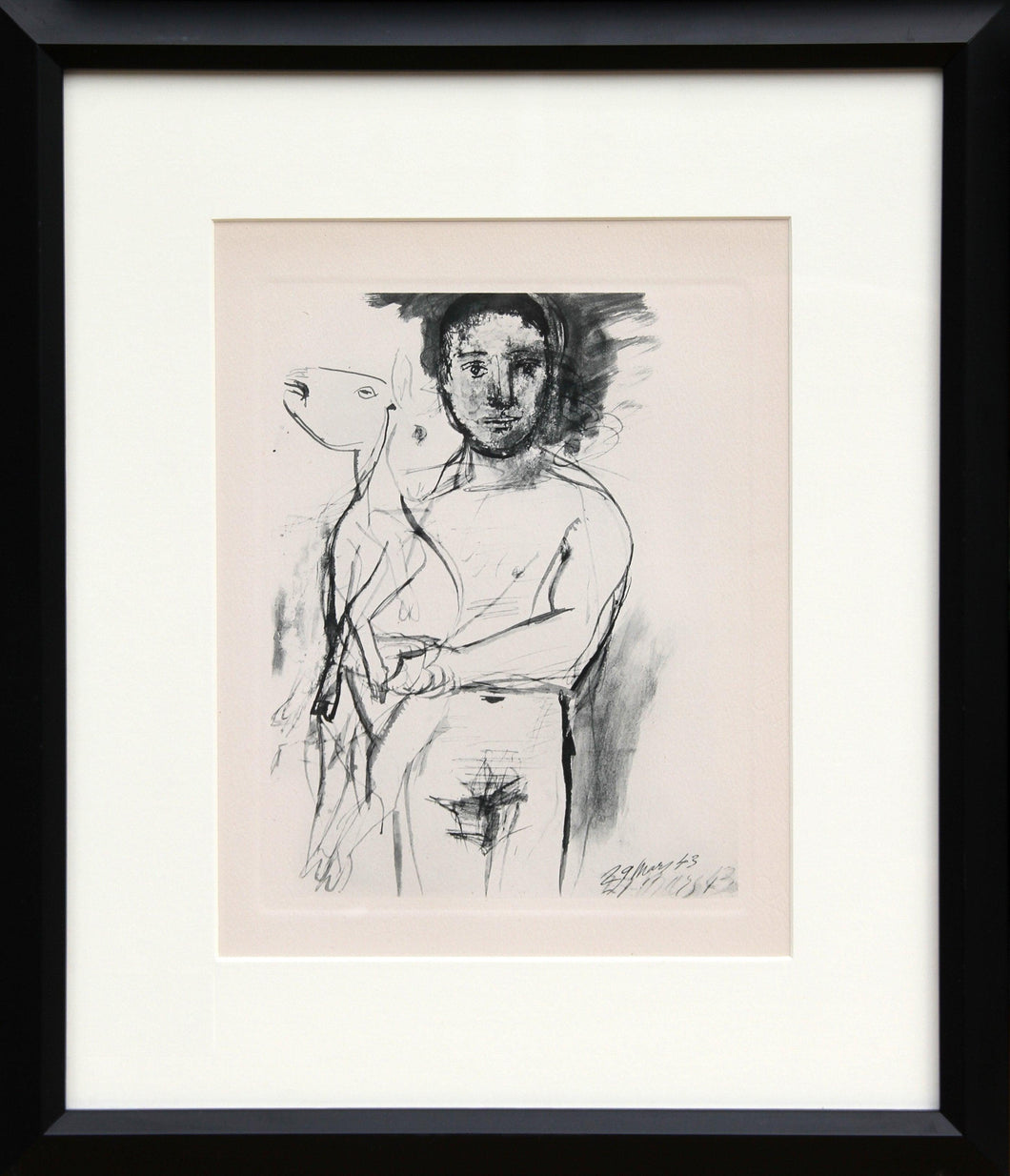 Man and Goat, Plate 3 Etching | Pablo Picasso,{{product.type}}