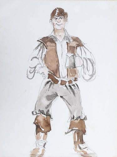 Man from the Pub in Brown Mixed Media | R. Jeronimo,{{product.type}}