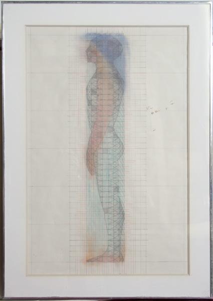 Man in a Grid Mixed Media | John W. Ford,{{product.type}}