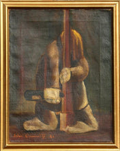 Man in Coat with Bottle Oil | John Caminiti,{{product.type}}