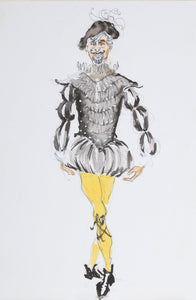 Man in Costume with Yellow Tights Mixed Media | R. Jeronimo,{{product.type}}
