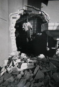 Man in Destroyed Office Black and White | Donal Holway,{{product.type}}