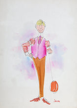 Man in Pink Vest with Yo-Yo Mixed Media | R. Jeronimo,{{product.type}}