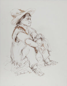 Man in Sombrero - III Ink | Ira Moskowitz,{{product.type}}