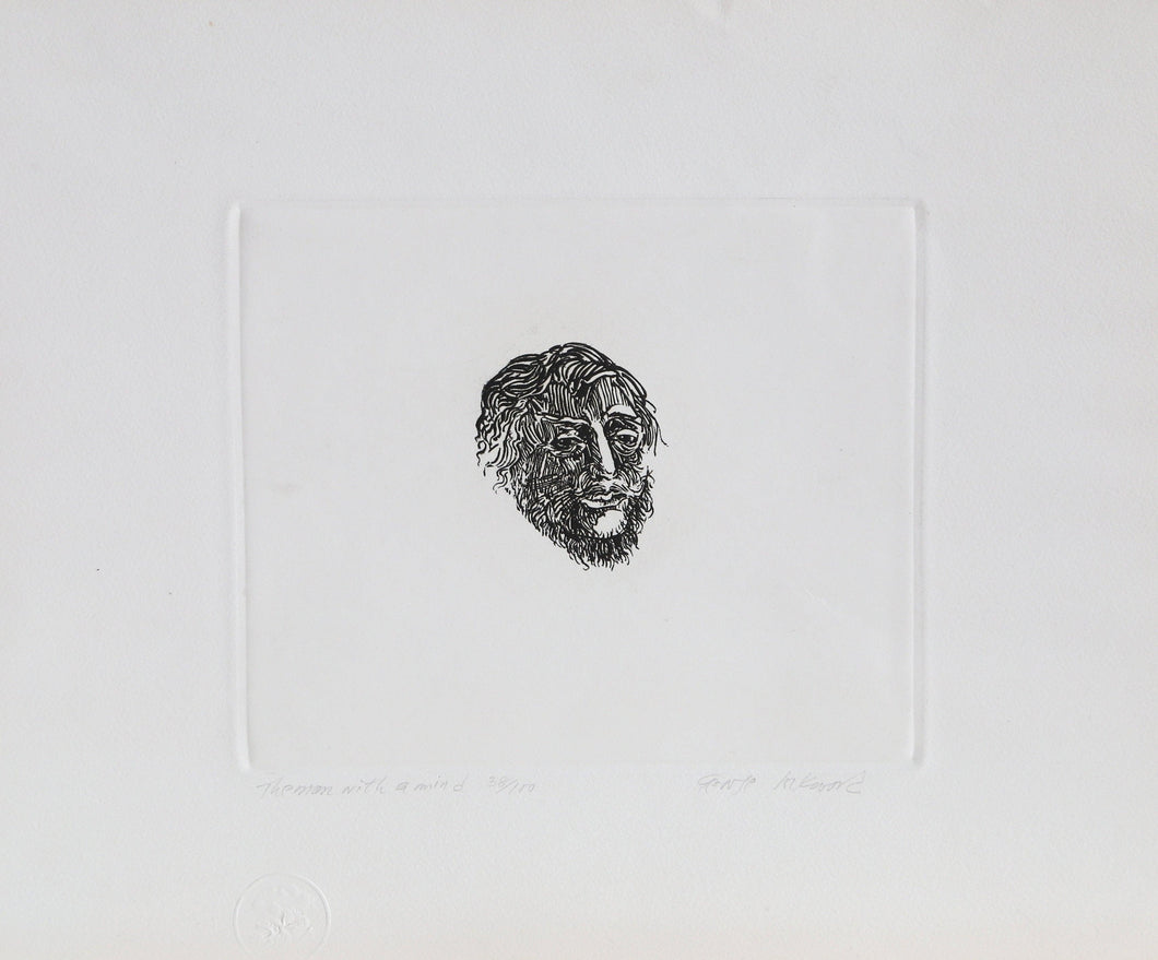 Man with a Mind Etching | George Lockwood,{{product.type}}