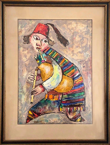 Man with Bagpipe acrylic | Jovan Obican,{{product.type}}