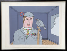 Man with Bird Screenprint | Benjamin Levy,{{product.type}}