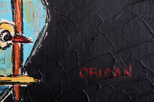 Man with Birds II Oil | Jovan Obican,{{product.type}}