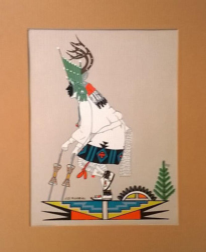 Man with Green Headdress Poster | J.D. Roybal,{{product.type}}