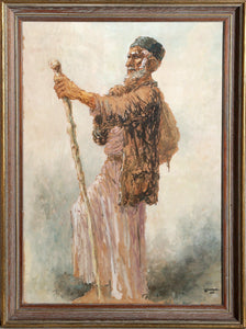 Man with Staff Gouache | William Weintraub,{{product.type}}