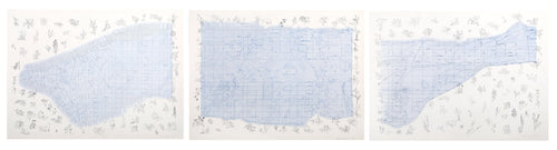 Manhattan Triptych Lithograph | Alan Sonfist,{{product.type}}