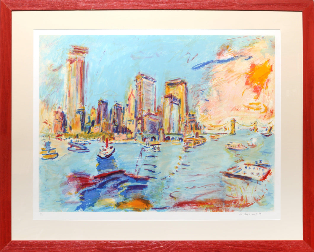 Manhattan View from Governor's Island I Lithograph | Wayne Ensrud,{{product.type}}
