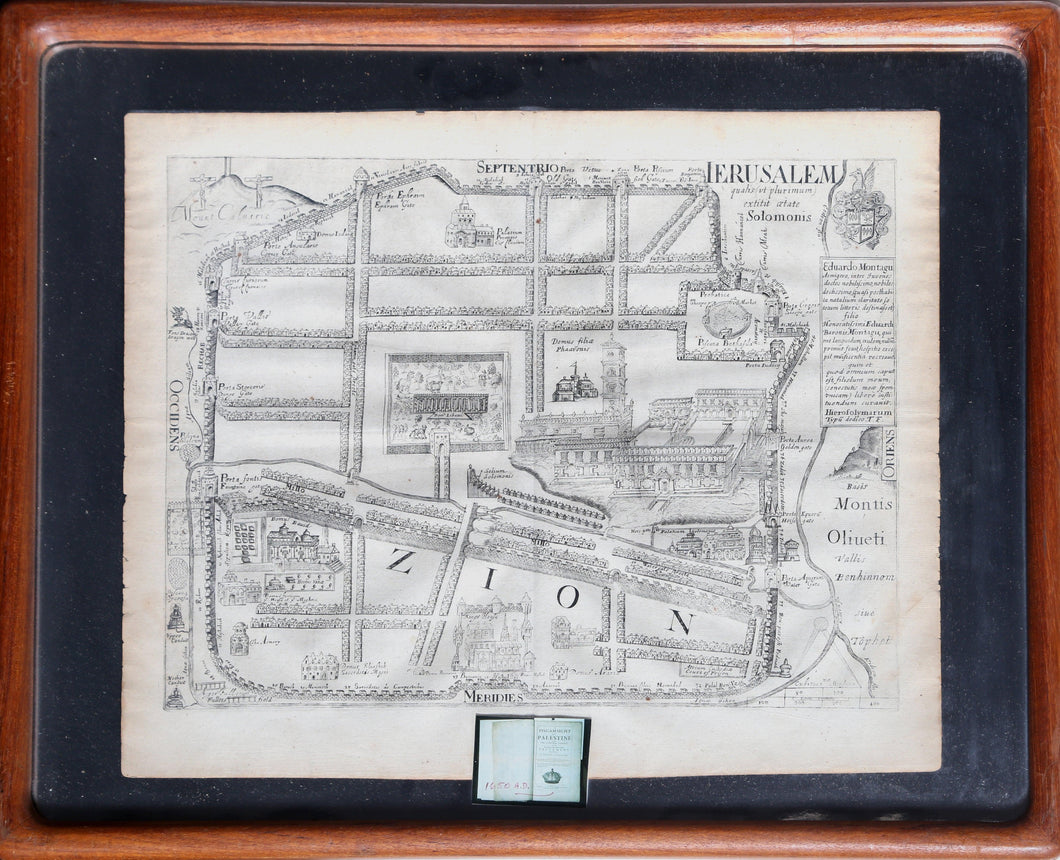 Map of Jerusalem 1650 AD Etching | Thomas Fuller,{{product.type}}