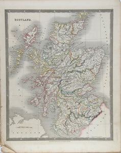 Map of Scotland Etching | John Dower,{{product.type}}