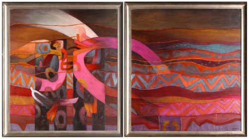 Mar de Lurin XXI - Diptych Acrylic | Fernando de Szyszlo,{{product.type}}