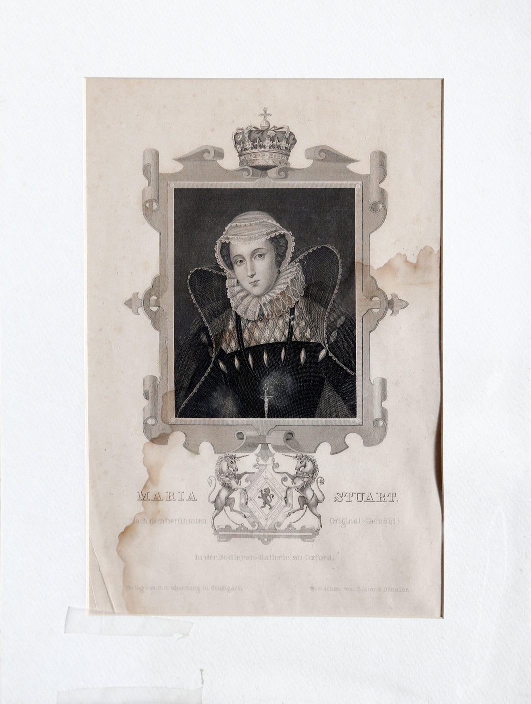 Maria Stuart (Mary Queen of Scots) Lithograph | Eduard Shuler,{{product.type}}