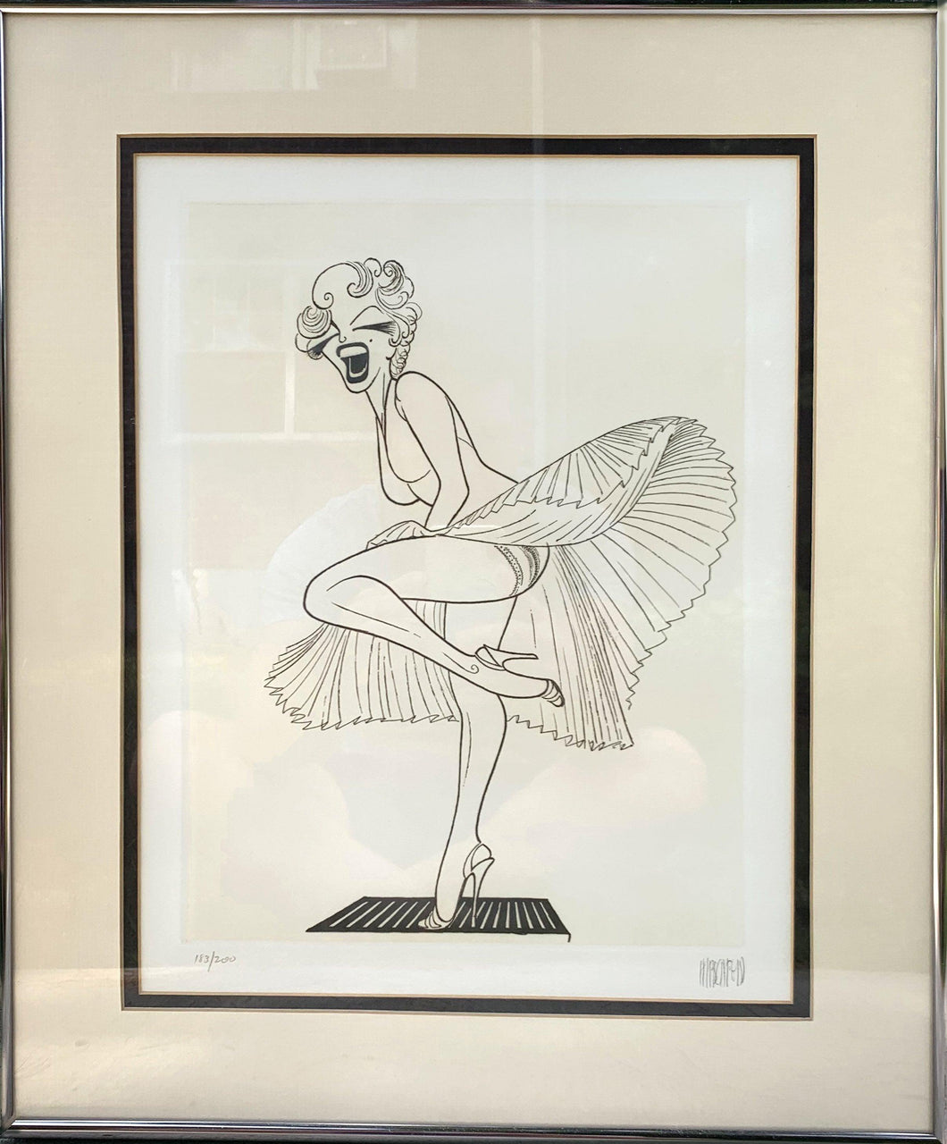 Marilyn Monroe in The Seven Year Itch Etching | Al Hirschfeld,{{product.type}}