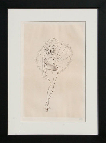 Marilyn Monroe with Parasol Etching | Al Hirschfeld,{{product.type}}