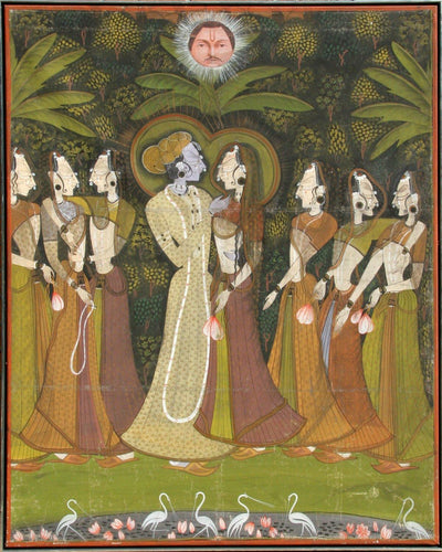 Marriage Dance with Cranes Mixed Media | Unknown, Indian,{{product.type}}