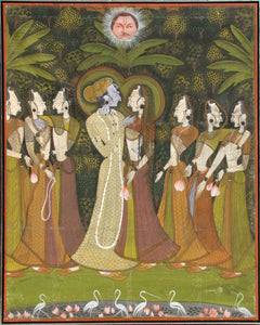 Marriage Dance with Cranes Mixed Media | Unknown, Indian,{{product.type}}