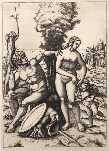 Mars Venus et l'amour Etching | Marcantonio Raimondi,{{product.type}}