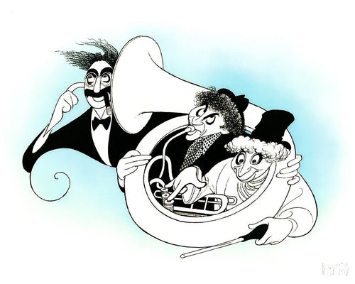 Marx Brothers: Night at the Opera (Teal) Lithograph | Al Hirschfeld,{{product.type}}