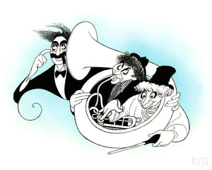 Marx Brothers: Night at the Opera (Teal) Lithograph | Al Hirschfeld,{{product.type}}
