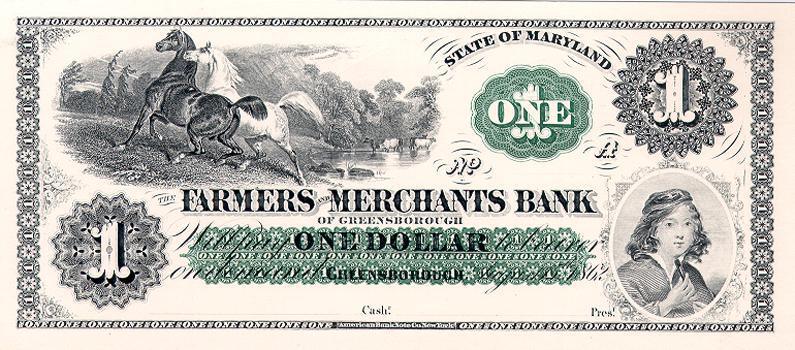 Maryland - One Dollars Currency | American Bank Note Commemoratives,{{product.type}}