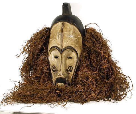 Mask with Grass Headdress II Wood | African or Oceanic Objects,{{product.type}}