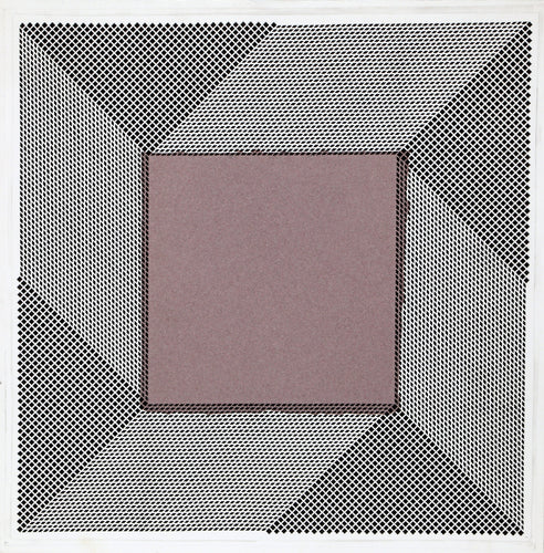 Mauve Square Etching | Unknown Artist,{{product.type}}