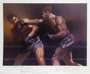 Max Schmeling and Joe Louis from Sports Illustrated Living Legends Portfolio Lithograph | Robert Peak,{{product.type}}