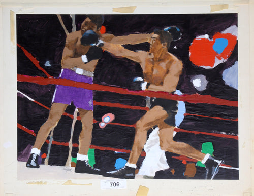 Max Schmeling vs Joe Louis Acrylic | Unknown Artist,{{product.type}}