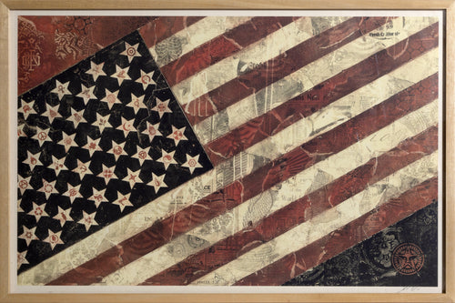 May Day - Flag 1 Poster | Shepard Fairey,{{product.type}}