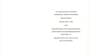 Memorial Tribute Invitation Screenprint | Keith Haring,{{product.type}}