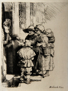 Mendients a la Porte d'Une Maison (B176) Etching | Rembrandt,{{product.type}}