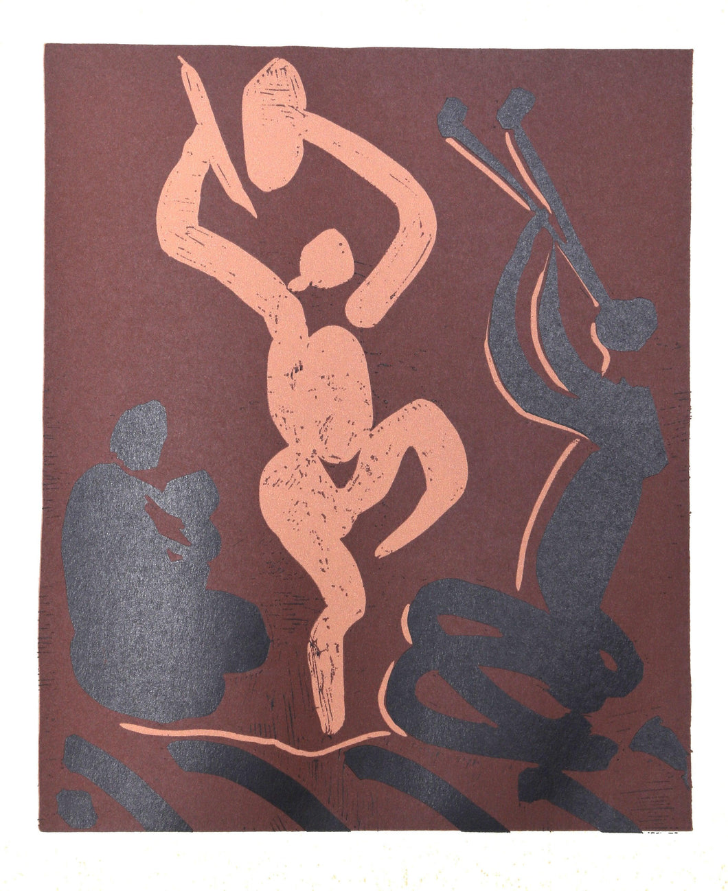 Mere, Danseur et Musicien (26) Woodcut | Pablo Picasso,{{product.type}}