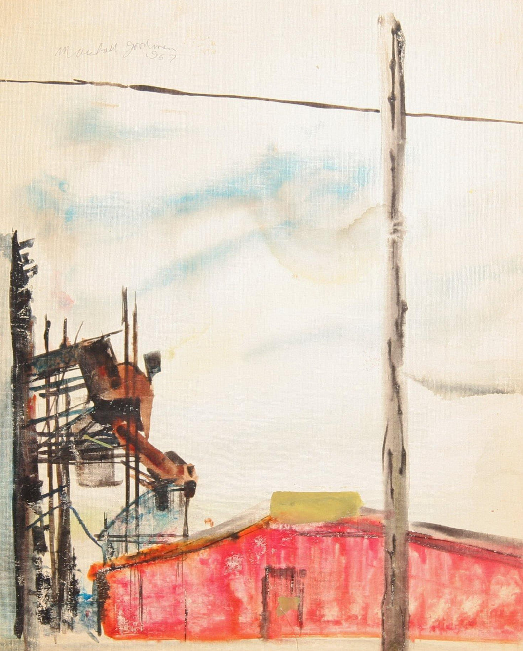 Metal Scrap Yard Watercolor | Marshall Goodman,{{product.type}}
